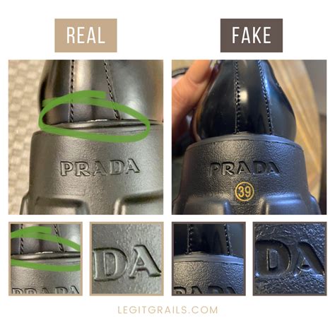 prada loafers fake vs real|Prada shoes counterfeit.